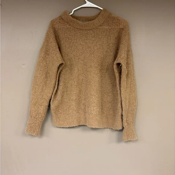 Everlane Tan Cowl Neck Alpaca Sweater Size M - Picture 1 of 4